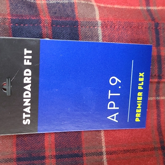 APT.9 BIG & TALL MENS STANDARD FIT PREMIER FLEX FLANNEL SHIRT SIZE 1XB - Picture 5 of 13